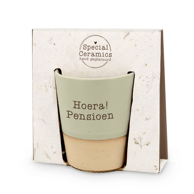 Special Ceramics mok - Hoera pensioen