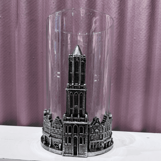 Vaas met Domtoren / stadsgezicht (zilver)