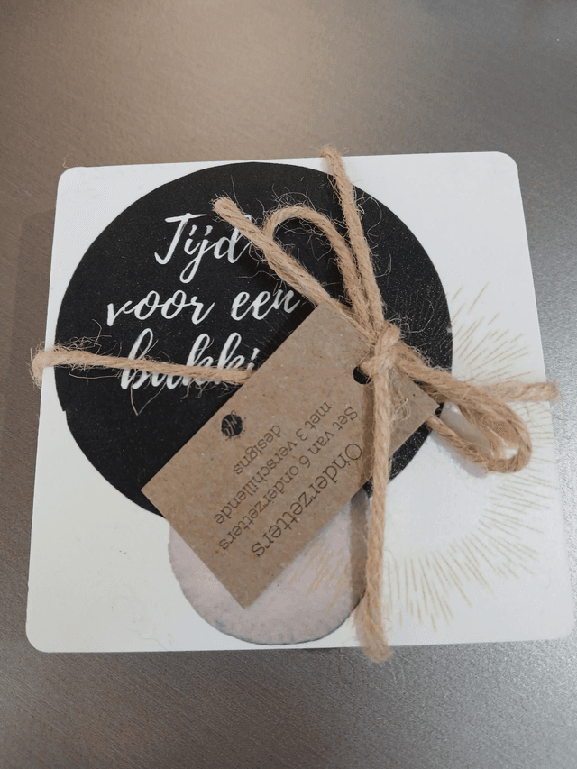 Onderzetter Tijd voor een bakkie