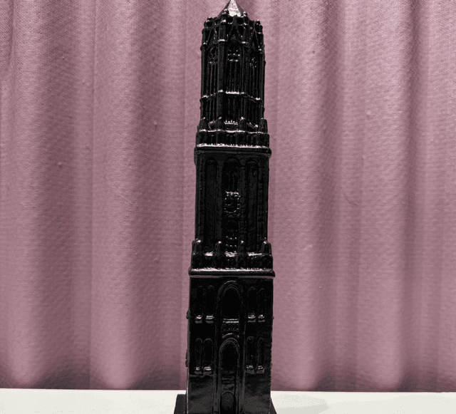 Domtoren - steen 34 cm (kleur zwart) 